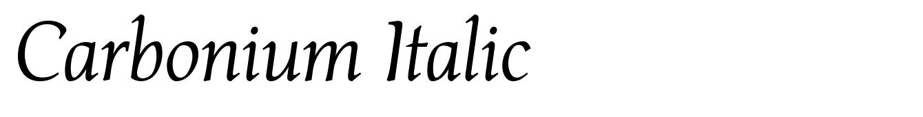 Carbonium Italic